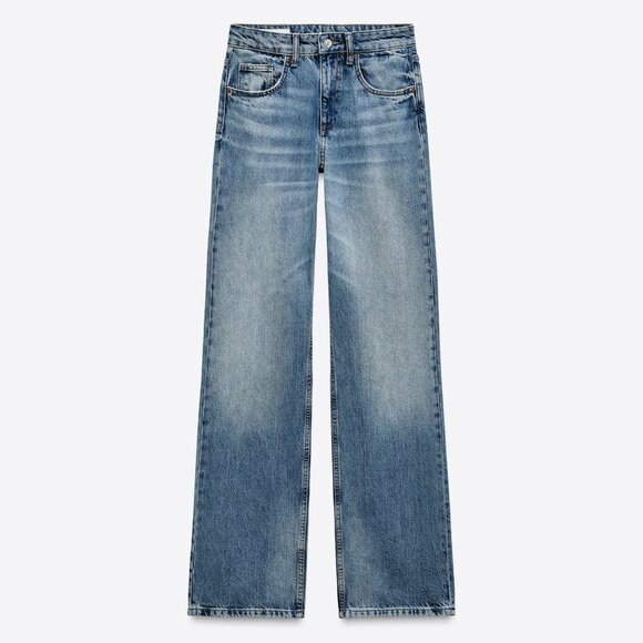 Zara Z1975 Straight Leg Jeans Size 32 NWT Blue Vintage Inspired Denim - Picture 1 of 4